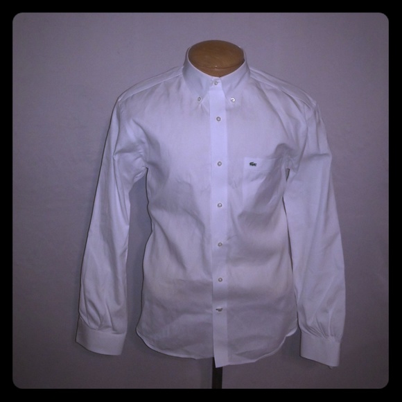 lacoste shirts white dress shirt size 40 poshmark dress shirt size
